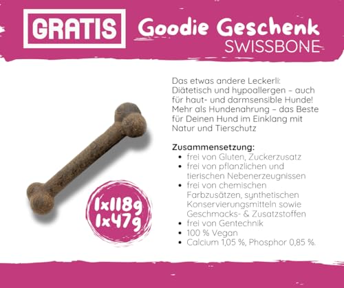 Wolfsblut Vetline Hundefutter - Hypoallergenic, 12kg + 6x395g - Sparbundel, Sparpaket - inklusive Warnicks Tierfutterservice Hundesnack Goodie