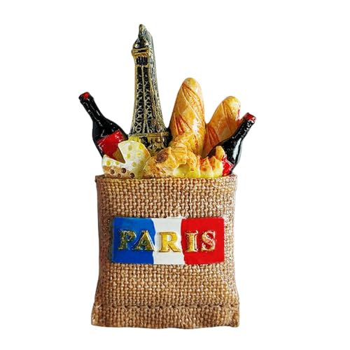Imán Para Nevera 3d De París, Francia, Imanes Nevera Ciudades, Recuerdo De Viaje, Decoración De Resina, Pintado A Mano, Colección Artesanal