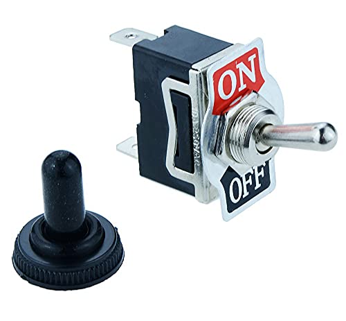 Waterproof On/Off Toggle Flick Switch SPST 15A