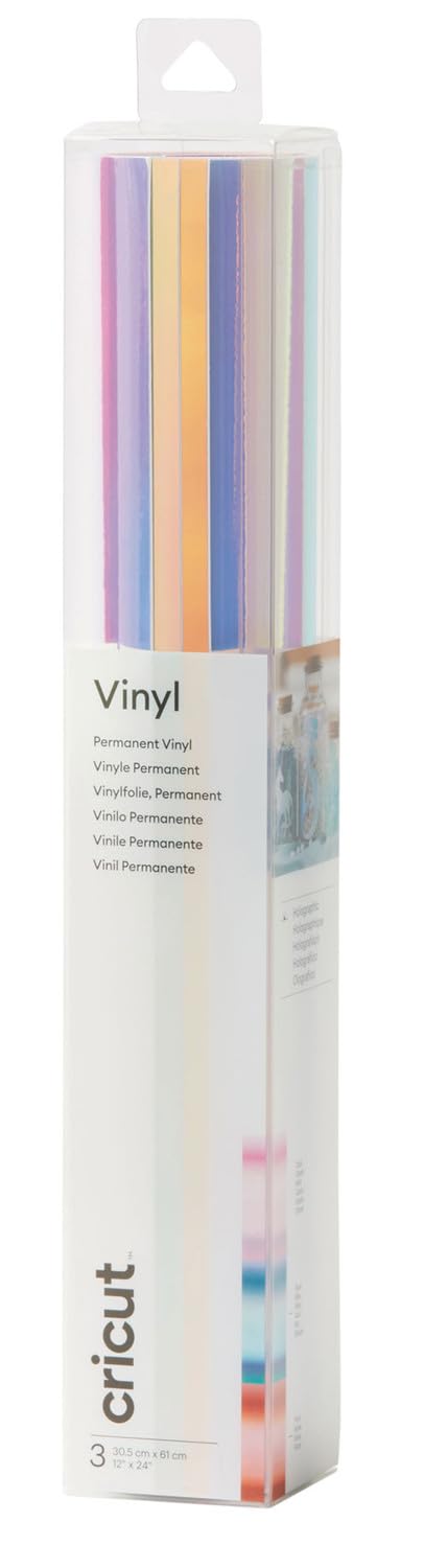 Holographic Vinyl 30x60cm 3-sheet Sampler (Opal, Pink, Blue)
