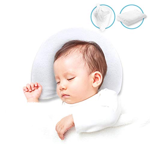SOULEC Baby Flat Head Pillow Bundle - CPC Certified Safe