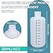 UMETASS 16oz/500ml Narrow Mouth Plastic Bottles with Caps, HDPE Laboratory Grade Graduated Liquid Containers for Reagent Sample Medicine Water Storage (Translucent, 4 Pcs)