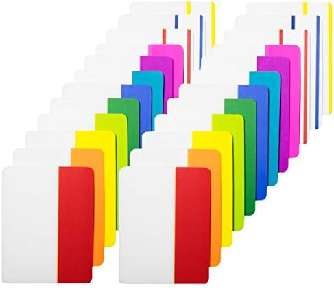 KIMCOME 480 Pieces Sticky Tabs 2 Inch Index Tabs, Colored Page Markers Repositionable Tape Flags For Books, Binders And File Folders, [24 Sets 12 Colors] Easy To Stick, Removes Cleanly