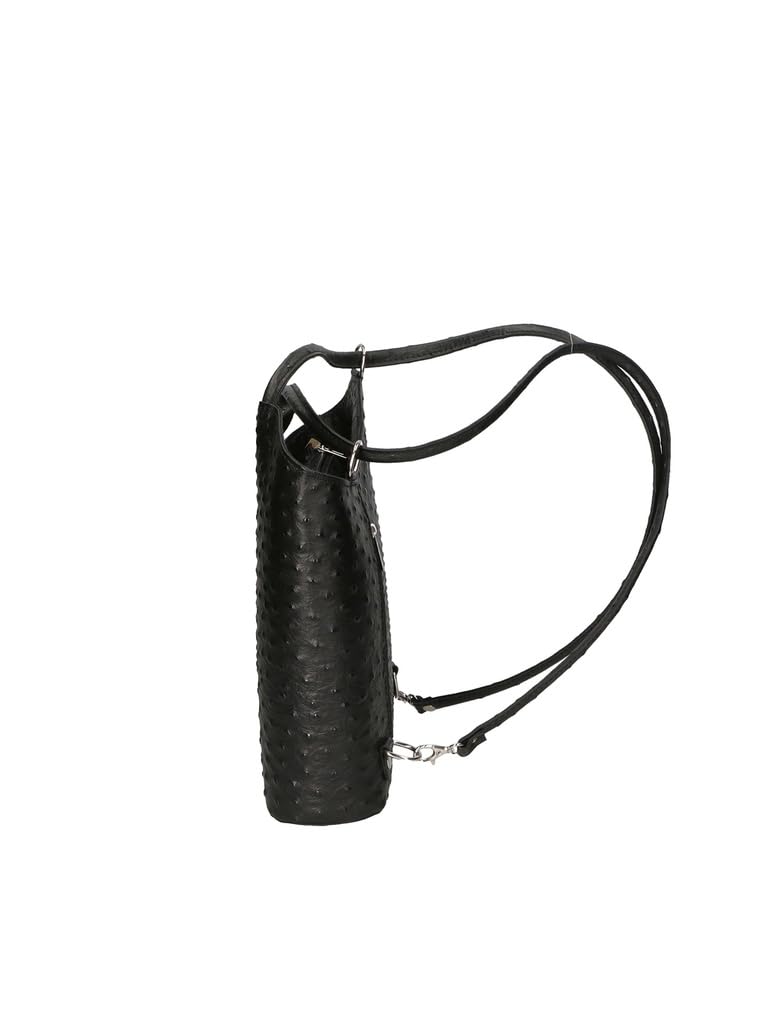 Gave Lux Zaino Donna Vera Pelle Stampa Struzzo 25x28x9 cm Uso Quotidiano Elegante e Versatile