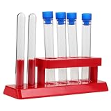 Gradilla de plástico para tubos de ensayo: su gran capacidad permite almacenar varios tubos de ensayo simultáneamente