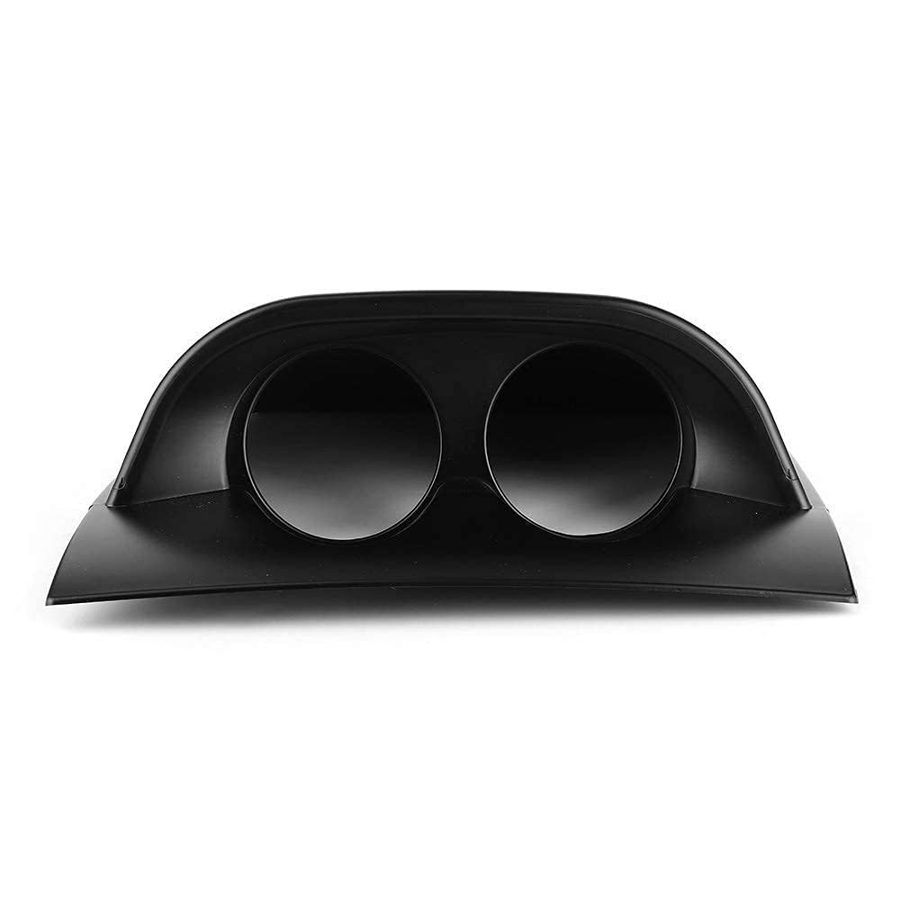 Supporto universale per cruscotto a doppio foro 52 mm/2 pollici, staffa per supporto del supporto del misuratore per auto del cruscotto in ABS(Nero)