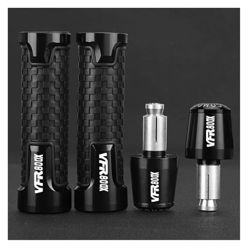 actuion Motorrad-Lenkerabdeckung Motorrad Lenker Für Hon@&da VFR800X Crossrunner VFR 800 VFR800 X 2015-2020 2024 2023 2022 2021 Motorrad-Lenkergriffe Lenkergriff-Endstopfen(Black Black Black)