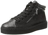 Hochwertige Qualität Rieker 51611 Damen Kurzstiefel, Stiefel, Stiefelette, Schnürstiefel, Boot, Schnürboot, extra weiche Decksohle schwarz Kombi (Graphit/schwarz / 45), EU 40