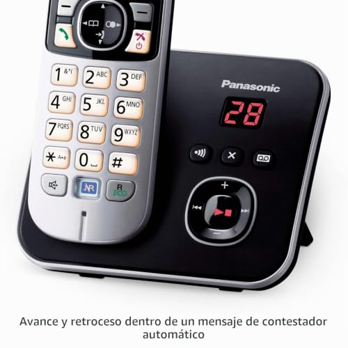 Panasonic KX-TG6824GB - Teléfono (120 entradas, LCD, 10...