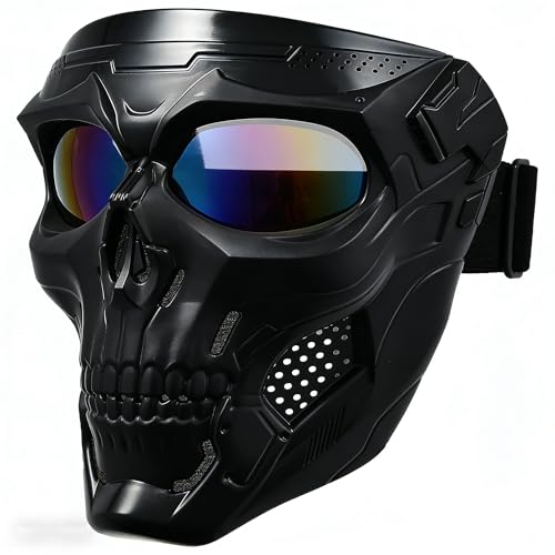 Airsoft Mask Full Face with HD Goggle Skull Skeleton Paintball
