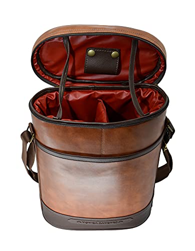 Wine Bag Monica Sanches - Bolsa Térmica para Vinho 2 Garrafas Marrom