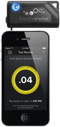 Breathometer A01 Smartphone Breathalyzer for IOS and Android, Black
