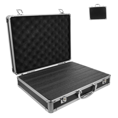 Uonlytech Aluminum Alloy Tool Box Shockproof Design Portable Storage Case for Tools and Gadgets Lightweight Handheld Briefcase for Professionals and Enthusiasts