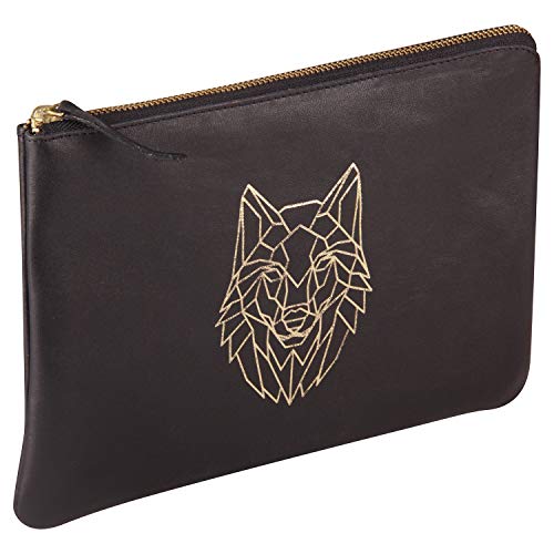 Pochette universelle Clairefontaine en véritable cuir loup 27x19 cm chic
