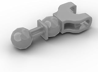 90609 Skeletal Limb 5L with Ball Joint on Axle and Ball Socket, 10 pcs | Flat Silver. Compatible with LEGO bricks. Ball Joint; Large Figure. consistent color matching. Gobricks GDS-1207.