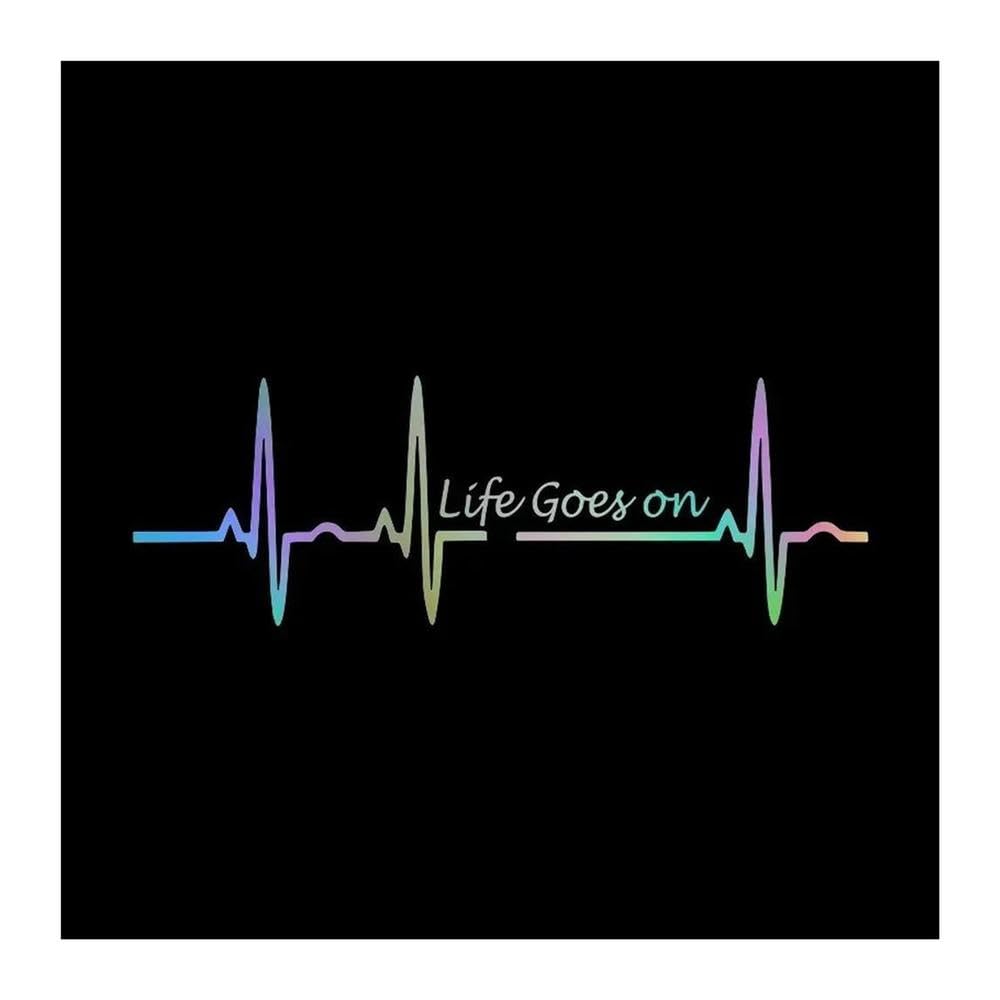 15cm Heart Beat Trackpad Life Goes On Sticker(Laser,15CM)