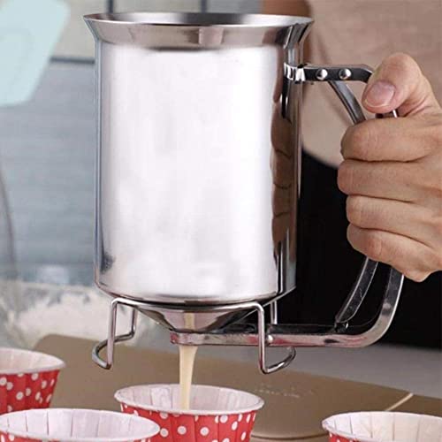 ANUAN Pfannkuchen-Teigspender, Edelstahl, Pfannkuchenformer, Trichter zum Backen von Cupcakes, Muffins, Küchenwerkzeug Cover