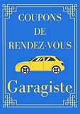 Coupons de rendez-vous Garagiste: 200 cartes à remplir et à donner par la secrétaire ou le mécanicien aux clients-Bons à compléter bleus avec date, ... pour faciliter le travail de secrétariat