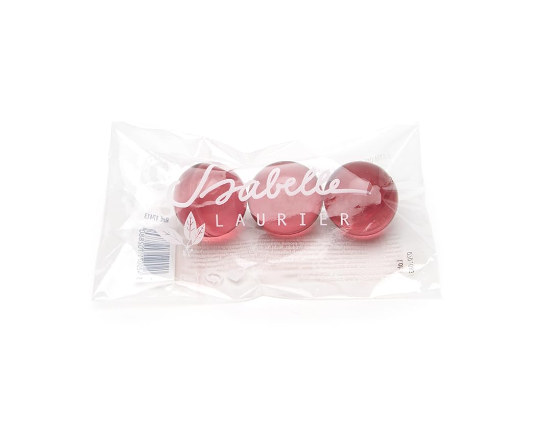 Isabelle Laurier - Lot de 3 Perles huile de bain - Senteur Fleur de Lotus - Billes de bain 97% d'ingrédients Naturels - Cadeau Femme
