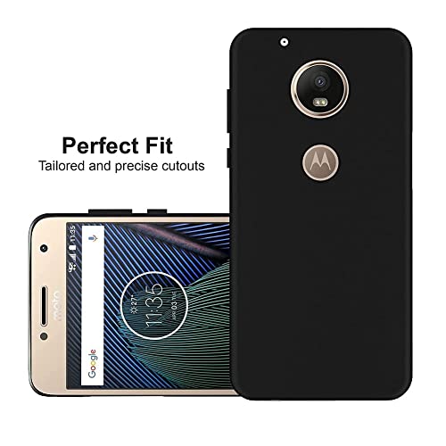 Image of Mobile Back Cover Case for Motorola Moto G5S, Xt1793, Xt1794, Xt1792 (Silicone Case|CameraProtection|Black SC1510)