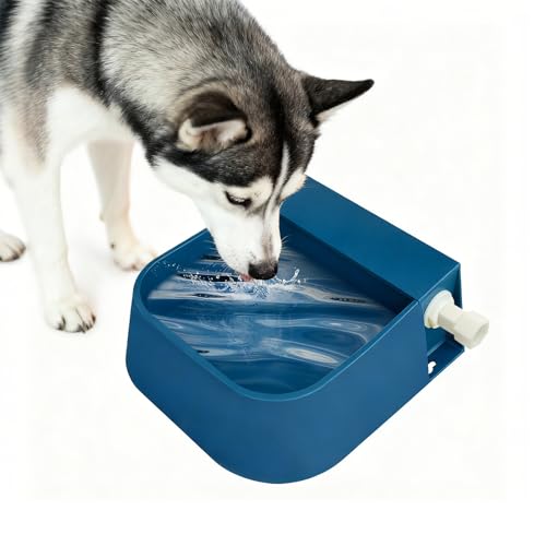 Enjoying Ciotola per L'acqua per Cani 2L, Abbeveratoio Automatico per Animali Domestici con Valvola a Galleggiante, Utilizzabile sia All'interno che All'esterno, Adatta per Cani, Gatti e Galline
