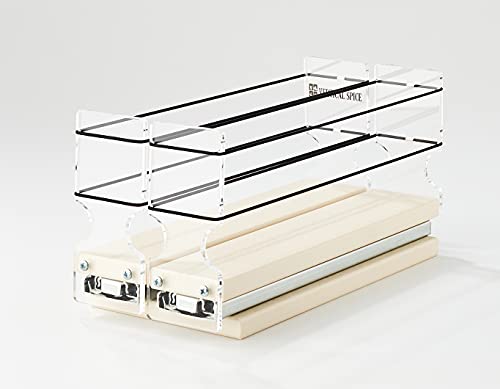 Vertical Spice - 22X1X11 Dc - Spice Rack W/2 Drawers - 10 Capacity - Best In Class - Easy Access - Size: 4.6" Width X 5.0" Height X 10.6" Depth - Made In Usa #TOP1
