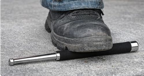 Image of Stainless Steel Self Safety Stick Trekking Poles Foldable Pointer Compact Magical Extendable Wand with Comfortable Grip & Hiking Stick, Extendable Wand with Non-Slip Grip