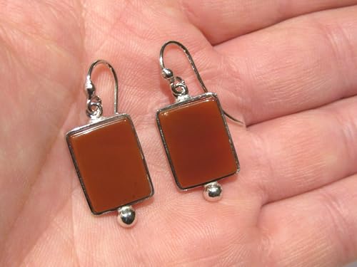 Cornaline boucles d'oreilles de haute qualité en pierre fine - 4