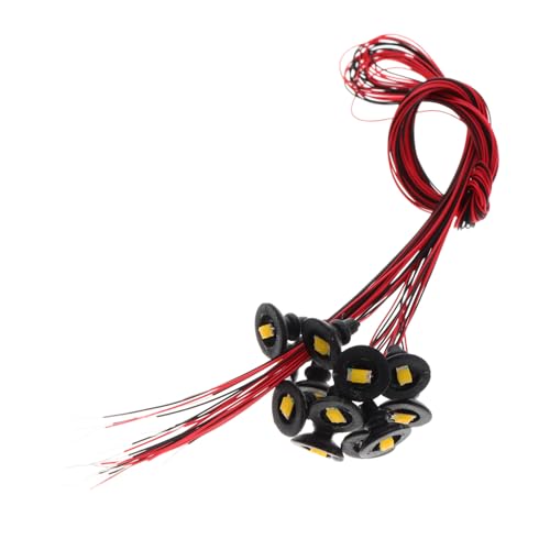 Alipis 12pièces Lampe De Table De Sable Simulée Lampes LED Miniatures Modèles De Accessoires De Décoration Maison De Poupée Miniature Lampadaires