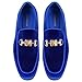 REIHUANNE Men's Penny Slip-on Velvet Loafer Luxury Suede Tuxedo Dress Shoes Fashionable Smoking Slipper Party Prom Wedding Shoes Royal Blue Size 11