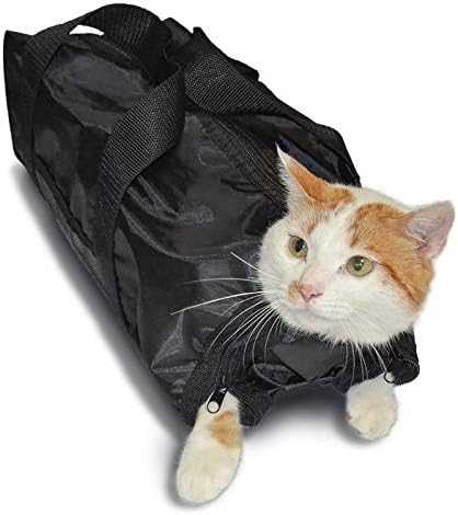 Cat Grooming Bag Restraint Cats Nail Clipping Cleaning Grooming Bag for Cuting Nails, Bathing, Nail Trim Cleanning