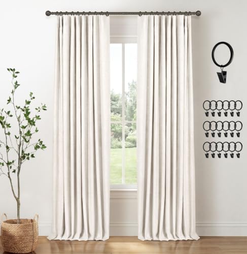 INOVADAY 100% Blackout Curtains for Bedroom Black Out...