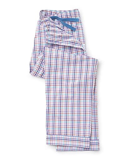 Bas de pyjama doux 100 % coton pour femme, Carreaux tissés multicolores, 38 Cover