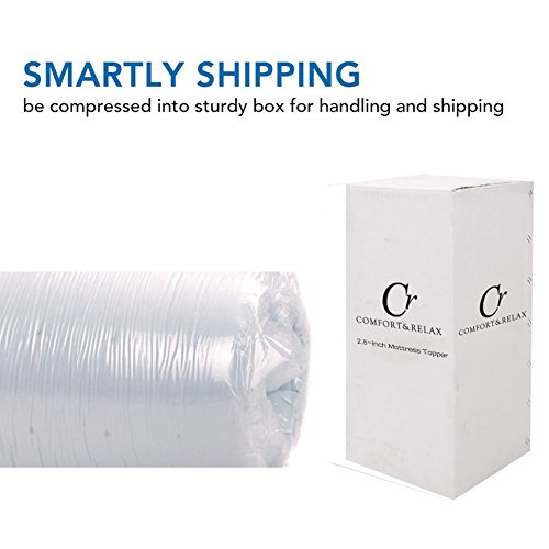 Comfort & Relax Memory Foam Mattress Topper With Gel-Infused Technology, 2.5-Inch Thick, King Size #TOP7