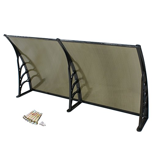 F2C 40"X 80" Diy Outdoor Polycarbonate Front Door Window Awning Patio Cover Canopy (Yellow) #TOP3