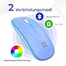 Defender Coda MB-261 – Bluetooth & 2.4GHz Maus, Wiederaufladbar, Slim Design, Silent Click, 1600 DPI, Kabellose Maus für Laptop Tablet (Blau)