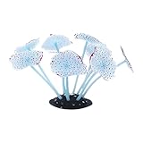 Decoración de acuarios Arrecife Coral Glow - Pieza Luminoso Silicona, decoración Vibrante Peces flotantes, Accesorio Impermeable Duradero | Hermoso Acuario para Agua Salada Dulce bajo el