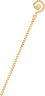 Smiffys Extendable Crozier Staff, Gold 4 Pieces, 118cm/46in, Christmas Fancy Dress Accessory, Xmas Dress Up Accessories - Buy now