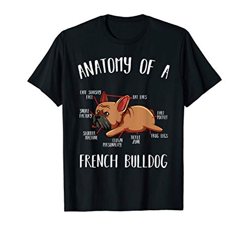 Anatomy Of A French Bulldog Frenchie Dog Lover Pet Animal T-Shirt