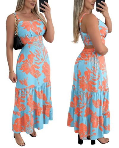 CHICME Summer Dresses for Women 2026 Sleeveless Casual Boho Maxi