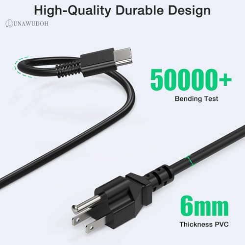 65W USB C Laptop Charger Compatible with Lenovo ThinkPad T480 T490 T580 X1 Carbon T14 T14s T16 E14 E16 Yoga C940 C930 720 910 920 7i Chromebook C330 S330,Type C Fast Charging Power Supply Adapter Cord - View 5