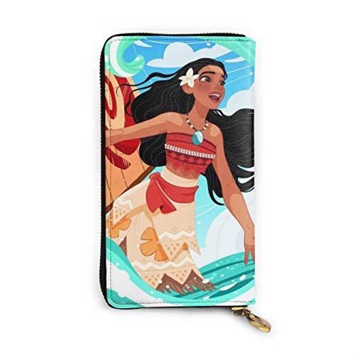 Preisvergleich Produktbild Moana Geldbörse RFID-blockierendes Echtleder-Portemonnaie mit Reißverschluss um Kartenhalter Organizer Clutch