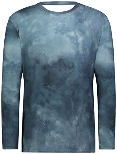 Holloway Sportswear Cotton-Touch Poly Cloud Long Sleeve Tee Xl Storm Cloud Print #TOP2