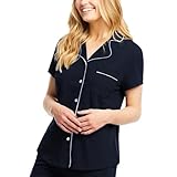 Lusome Donna Sleep Shirt for Menopause & Hot Sleepers - Hot Flashes & Night Sweat Relief Pajama Top for Women Dark Sapphire