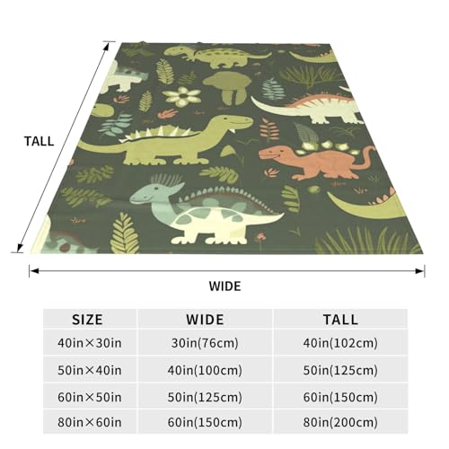 Couverture flanelle dinosaures douce et légère en microfibre premium - 4