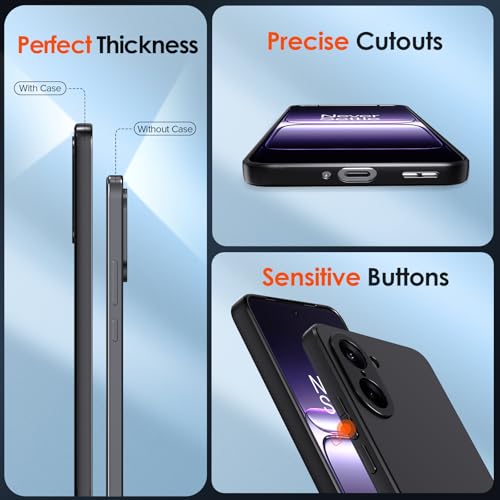 iVoler Etui silikonowe do Oneplus Nord CE 5 5G z ochroną aparatu, ultra cienkie miękkie etui z TPU odporne na zarysowania i wstrząsy etui ochronne, czarne