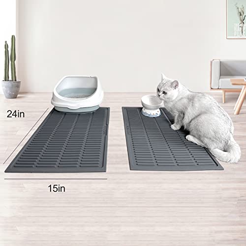 Petnova Small Cat Litter Mat: Silicone Trapping Mats For Cats Litter Box - Kitty Waterproof Litter Catcher Rug For Floor - Washable Rubber Litter Trapper - Anti Slip Pet Trap Pad Easy Clean #TOP5