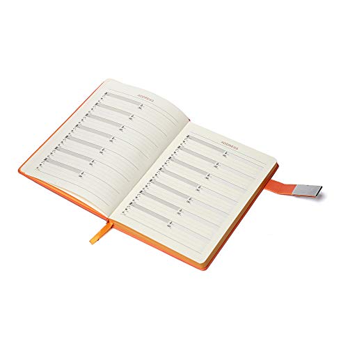 Image of COI Diary Orange UNDATED Planner - Vintage Style A5 Travel Diary for an Awesome Friendly Kids for Office Going Boys and Girls with Pen Magnetic Lock.