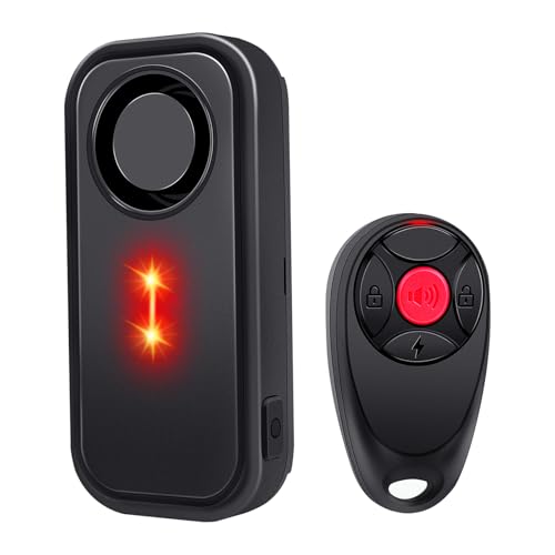 KCMYTONER Car Alarm System,113dB Security Alarm with Motion Sensor,Anti-Theft Vehicle Alarm, Red LED Light,IP66 Waterproof,for Cars,Motorcycles,Trucks（1PK）