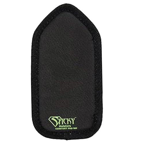 Sticky Holsters Comfort Pad for Holster IWB Holster Pad for Concealed Carry Non-Slip Kydex Foam Backer with 6 Adhesive Dots Soft Lightweight & Durable Fabric Medium Size Black